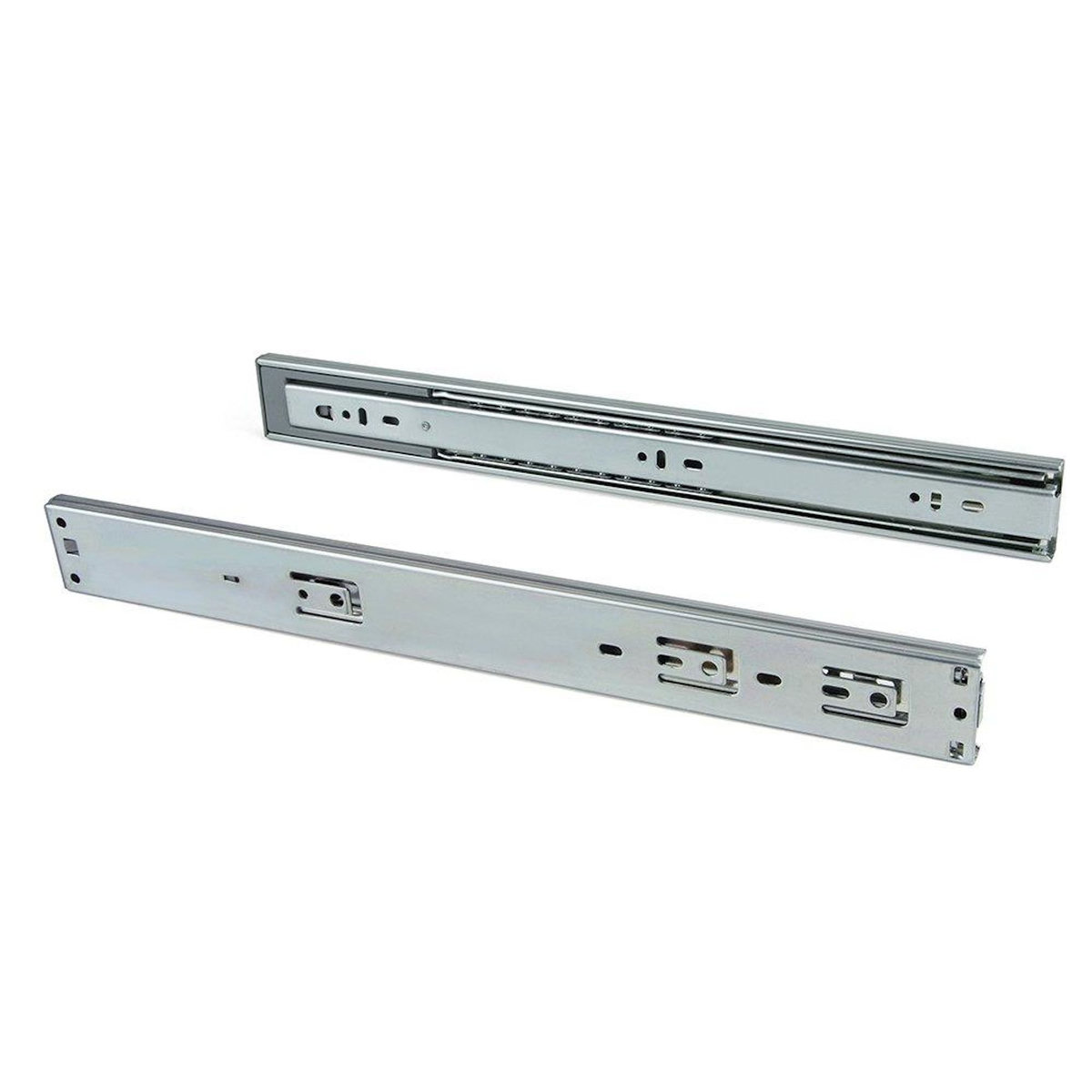 EMUCA SRL Paire de coulisses à billes pour tiroir à sortie totale 45 mm x L 450 mm avec fermeture amortie