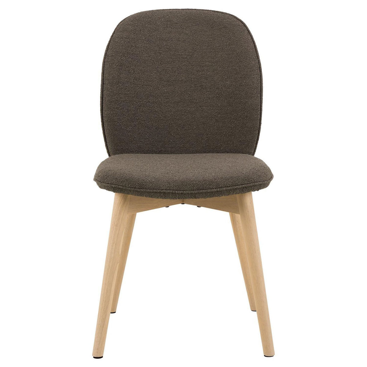 TOILINUX Lot de 2 chaises LOUISE - Taupe