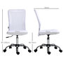 Voir la diapositive 2 : VINSETTO Vinsetto Chaise de bureau ergonomique hauteur réglable piètement chromé pivotant 360° revêtement blanc