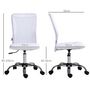 Voir la diapositive 2 : VINSETTO Vinsetto Chaise de bureau ergonomique hauteur réglable piètement chromé pivotant 360° revêtement blanc