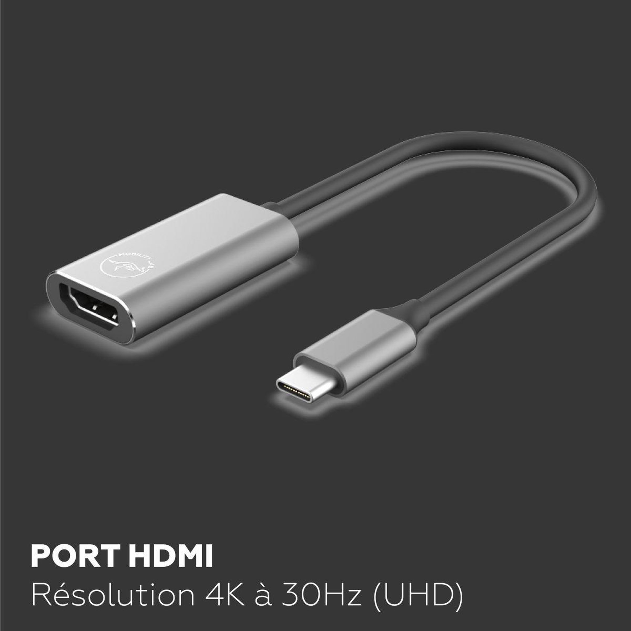 Voir la diapositive 2 : Mobility Lab Adaptateur usb-c/hdmi usb-c - hdmi 30hrz gs