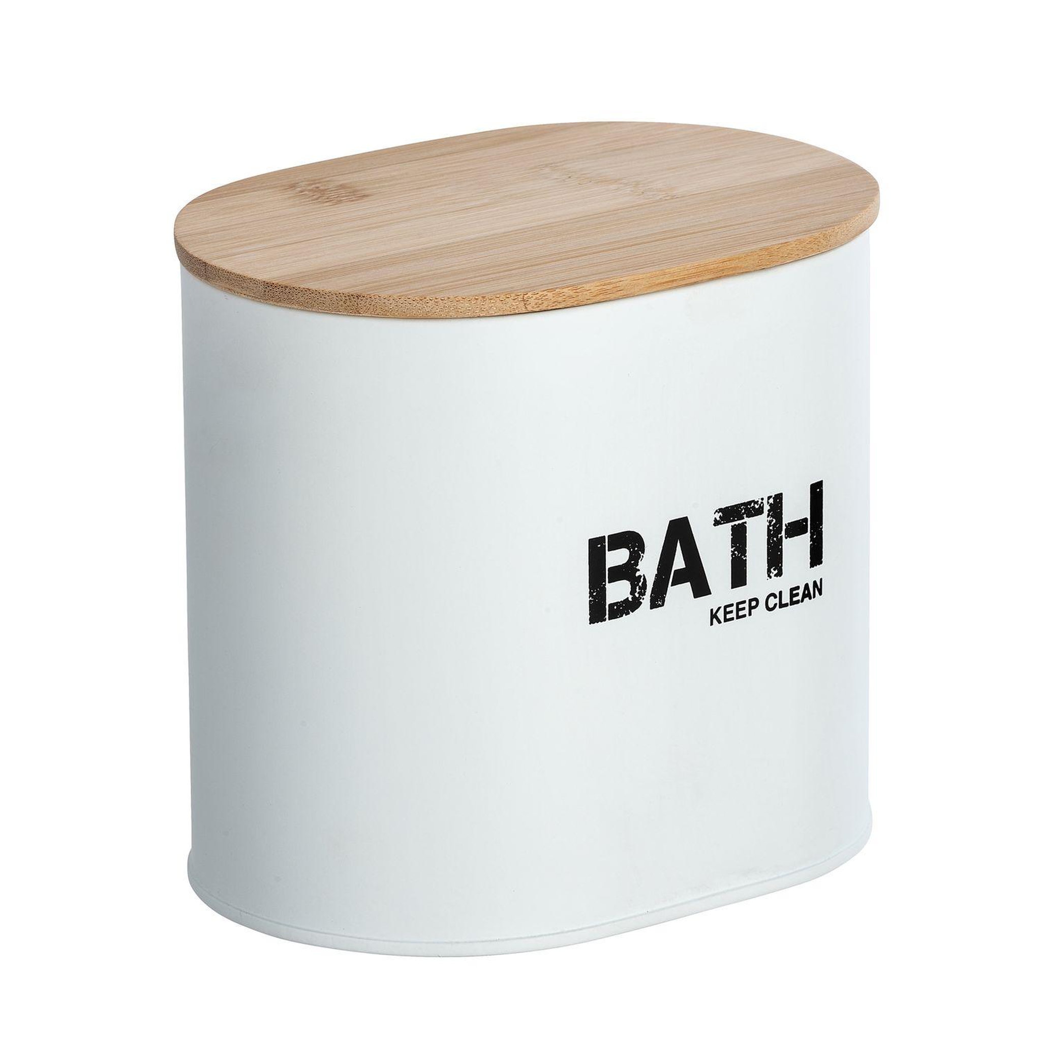 Wenko Boîte de rangement salle de bain gara - l. 14 x h. 13 cm. Coloris disponibles : Gris