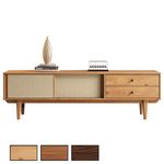 IDIMEX Meuble TV SIMONA L 175 cm en bois massif. Coloris disponibles : Marron