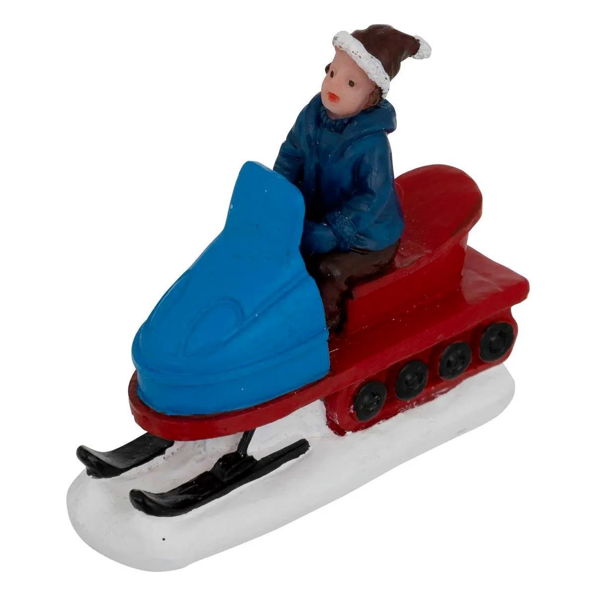 Voir la diapositive 6 : FEERIC LIGHT & CHRISTMAS Lot de 6 santons village de noël  sports d'hiver  24cm multicolore