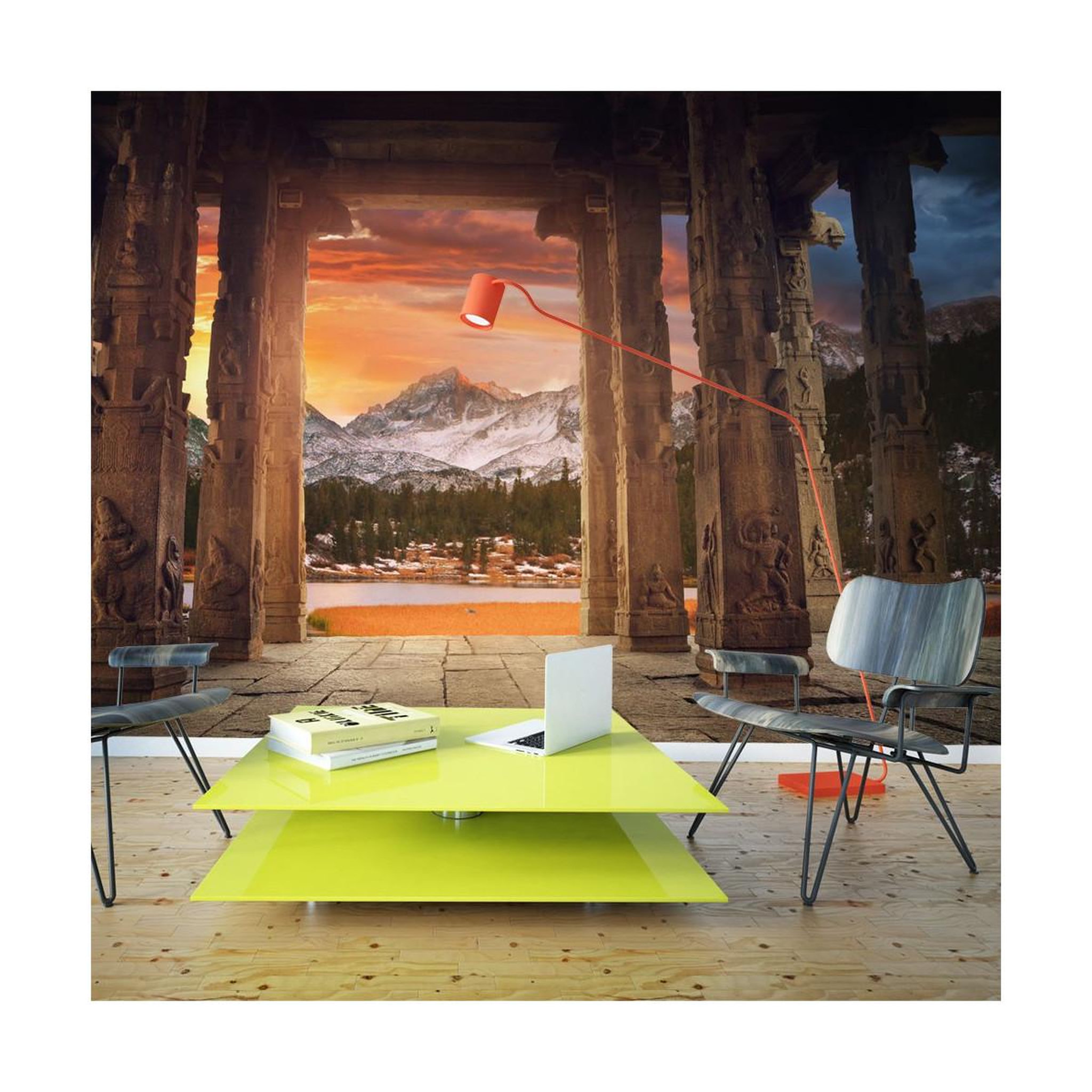 Paris Prix Papier peint  trail of rocky temples ii  450x270cm