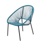 Voir la diapositive 3 : CONCEPT USINE Set de 2 fauteuils + table basse bleu ACAPULCO