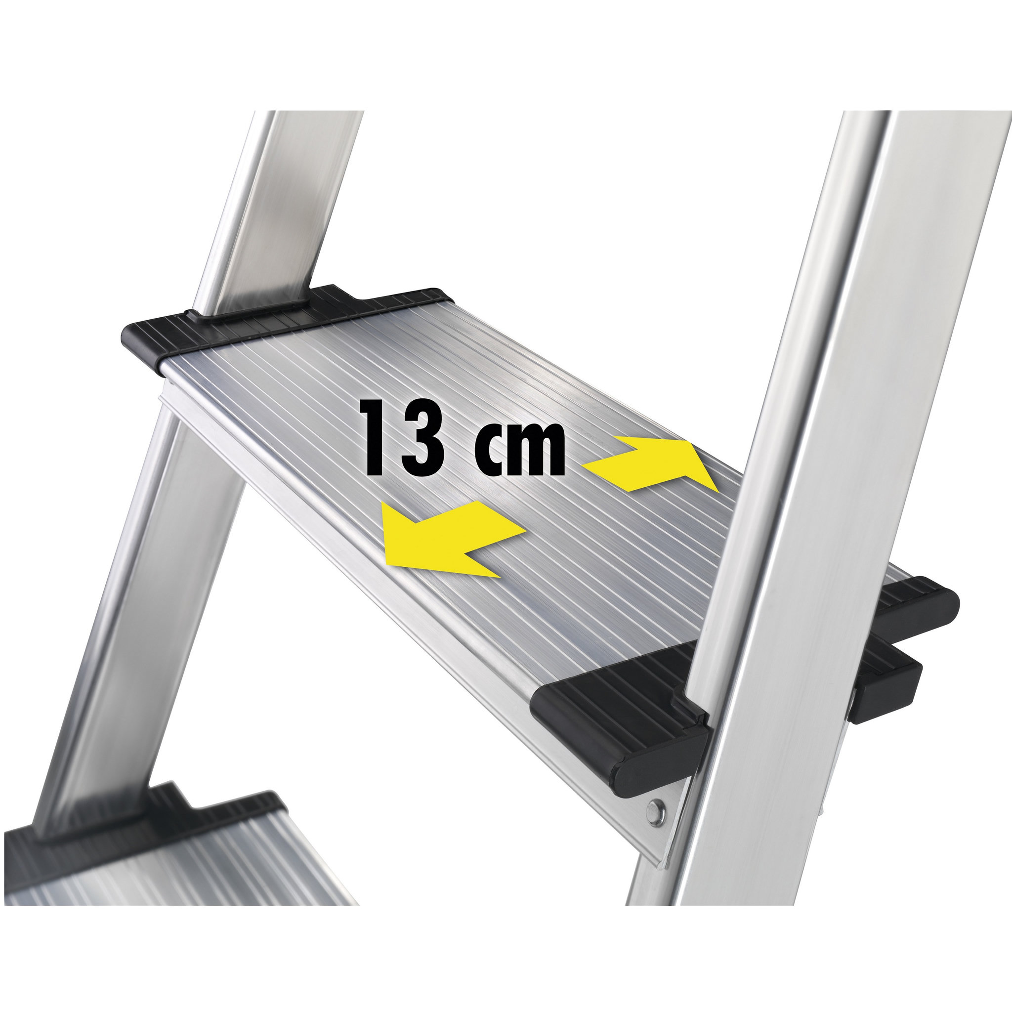 Voir la diapositive 2 : HAILO Escabeau 6 marches larges 3m05 en aluminium - PROFISTEP XXL