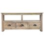 Voir la diapositive 3 : VIDAXL Meuble TV 110x30x50 cm Bois massif de manguier