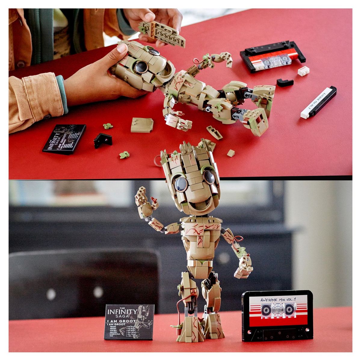 LEGO Marvel 76217 Je s'appelle GROOT , Jouet à Construire et Figurine du Bébé dans le Film, Les Gardiens de la Galaxie 2, Ensemble Marvel