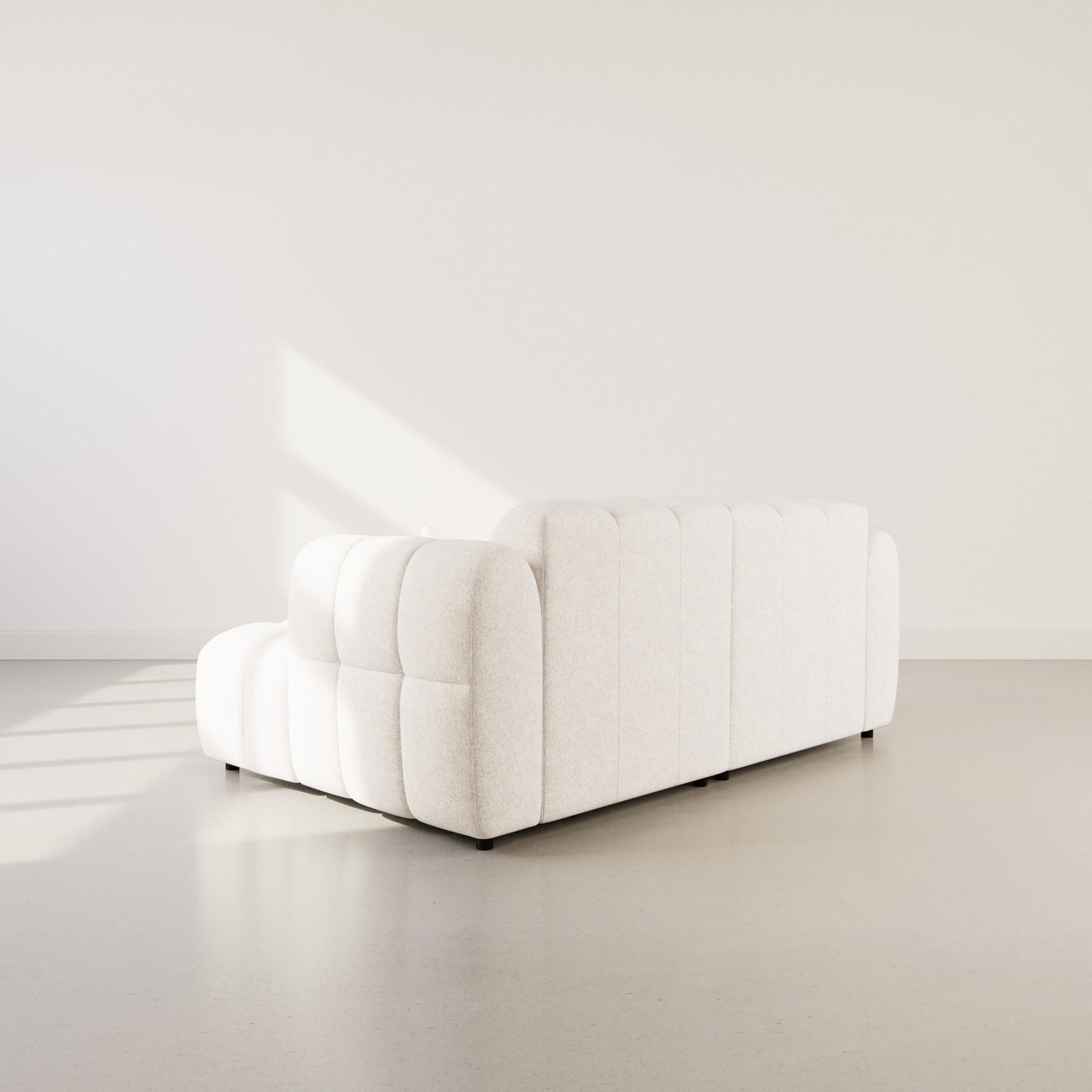 Voir la diapositive 6 : BEST MOBILIER Mini ray - canapé d'angle droit 4 places en tissu texturé