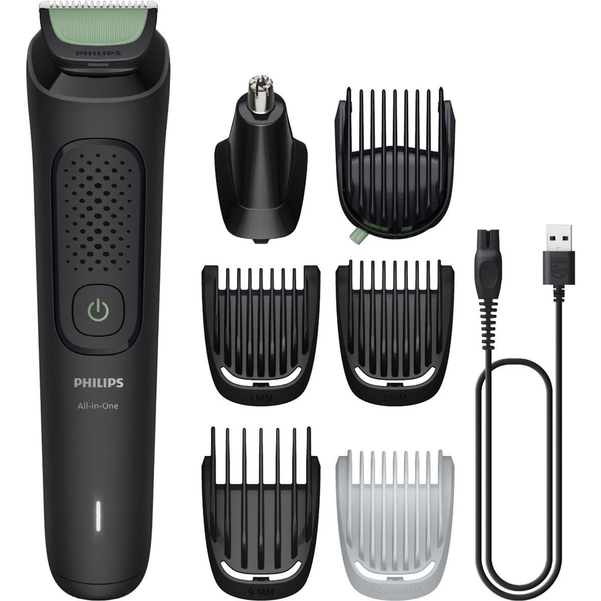 Philips Tondeuse multi usages MG3935/15 Series 3000, 9 hauteurs de coupe, précision 1 mm, autonomie 70mn