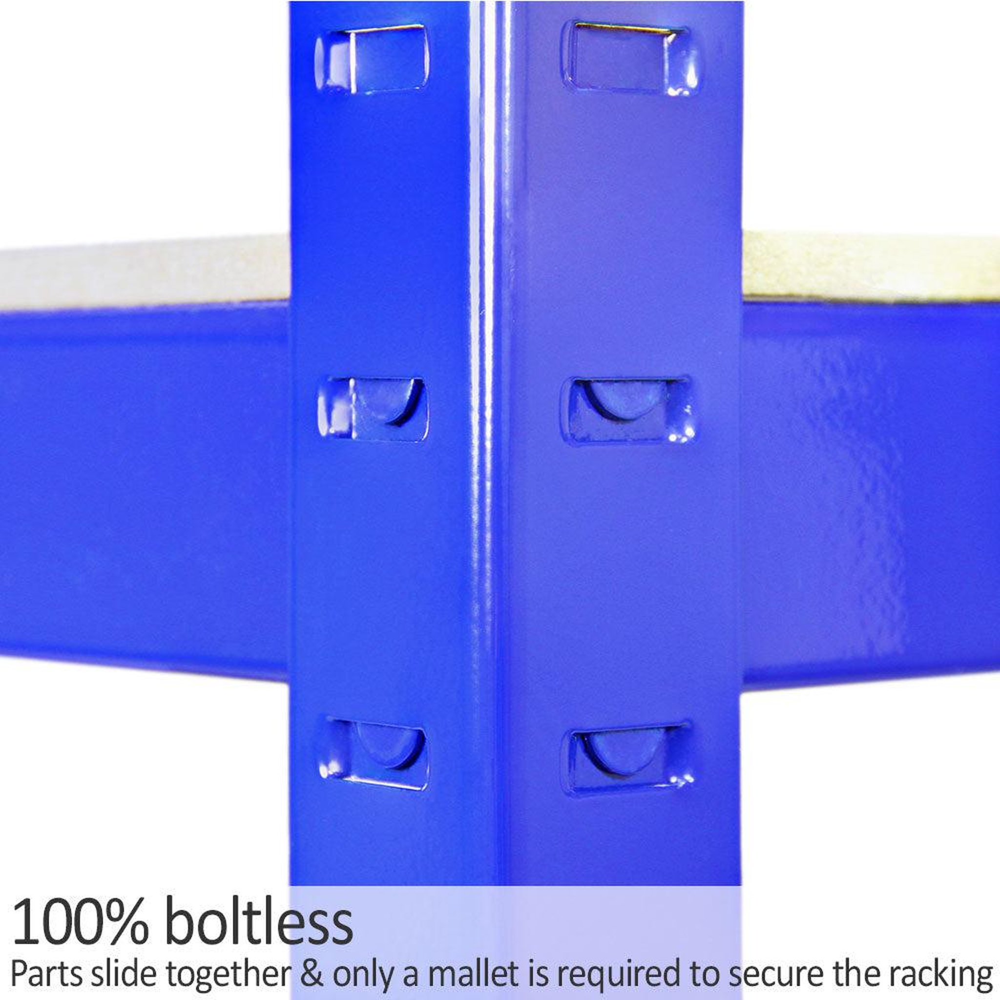 Voir la diapositive 4 : MONSTER RACKING 10 rayonnages t-rax en acier bleu 90cm x 45cm x 182,5cm