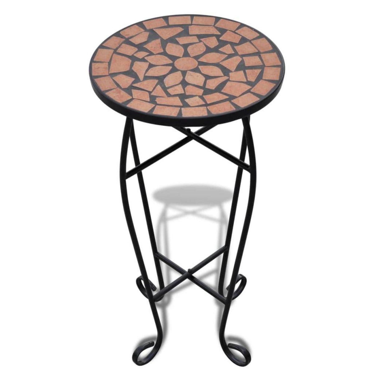 VIDAXL Table d'appoint Mosaïque Terre cuite