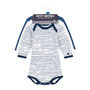 Voir la diapositive 2 : PETIT BATEAU Lot de 3 bodies manches longues bébé garçon 