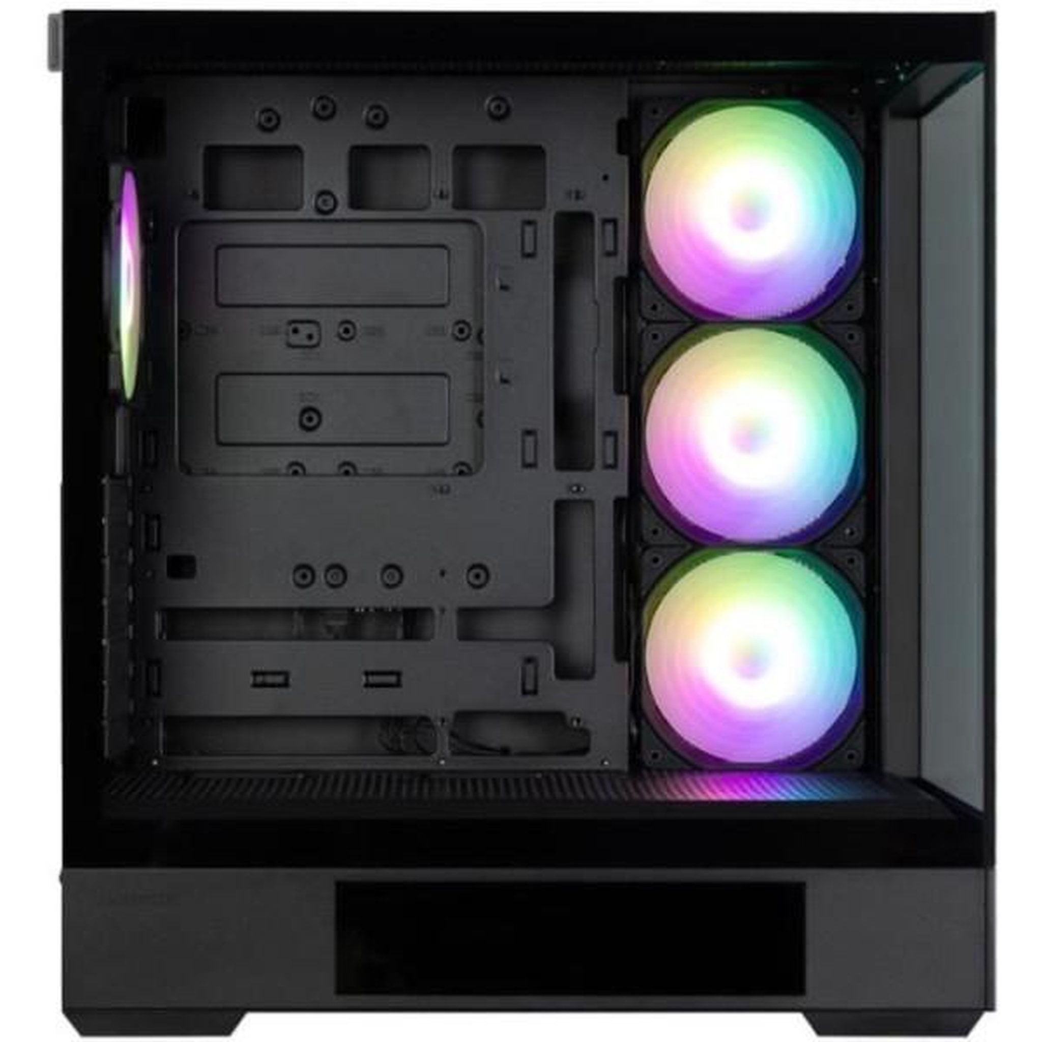 Voir la diapositive 2 : Zalman Boitier sans alimentation - ZALMAN P40 DS - Moyen tour - Format ATX - Noir