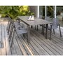 DCB GARDEN Table de jardin 240/300x100cm aluminium taupe ZAHARA