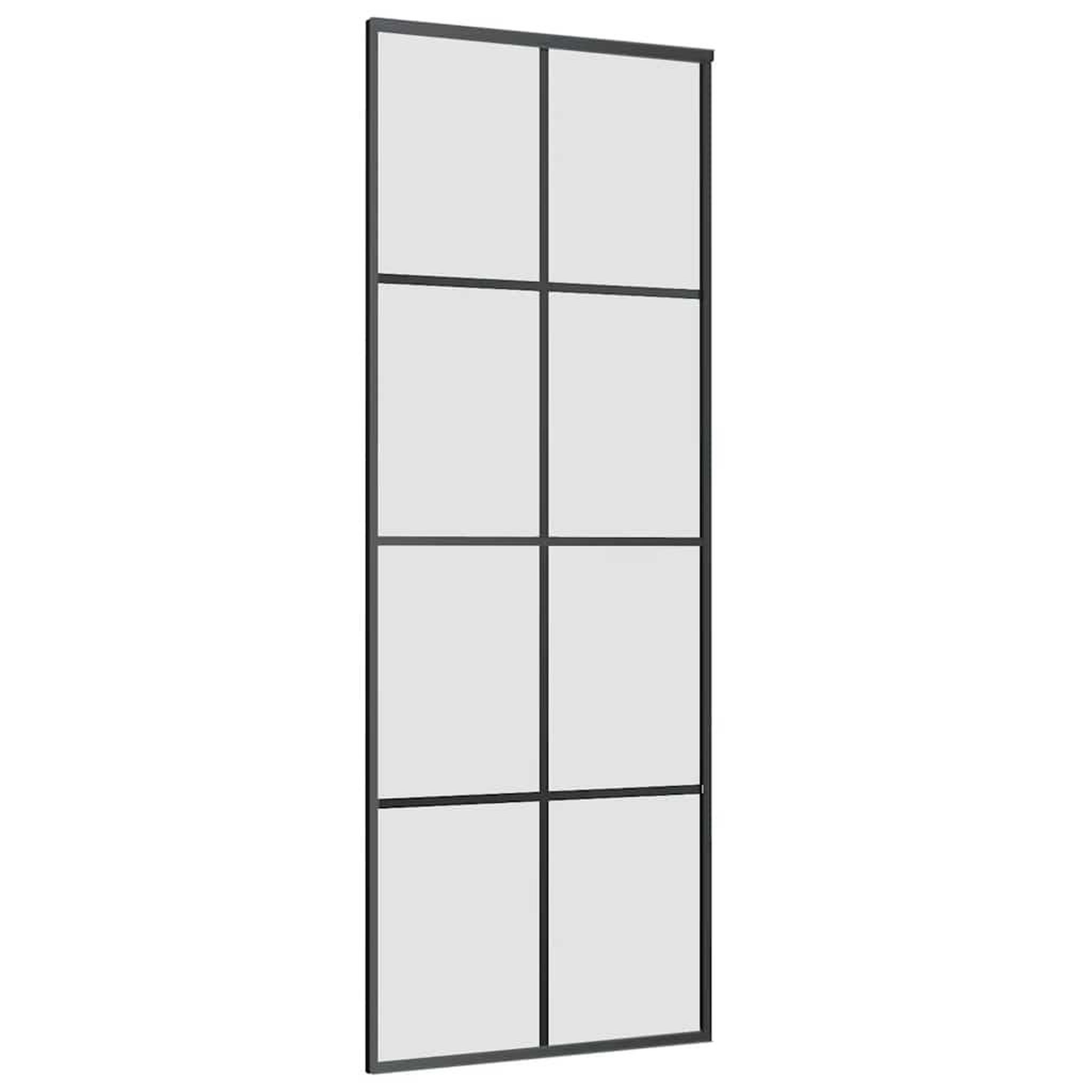Voir la diapositive 5 : VIDAXL Porte coulissante kit de quincaillerie noir 76x205 cm verre ESG