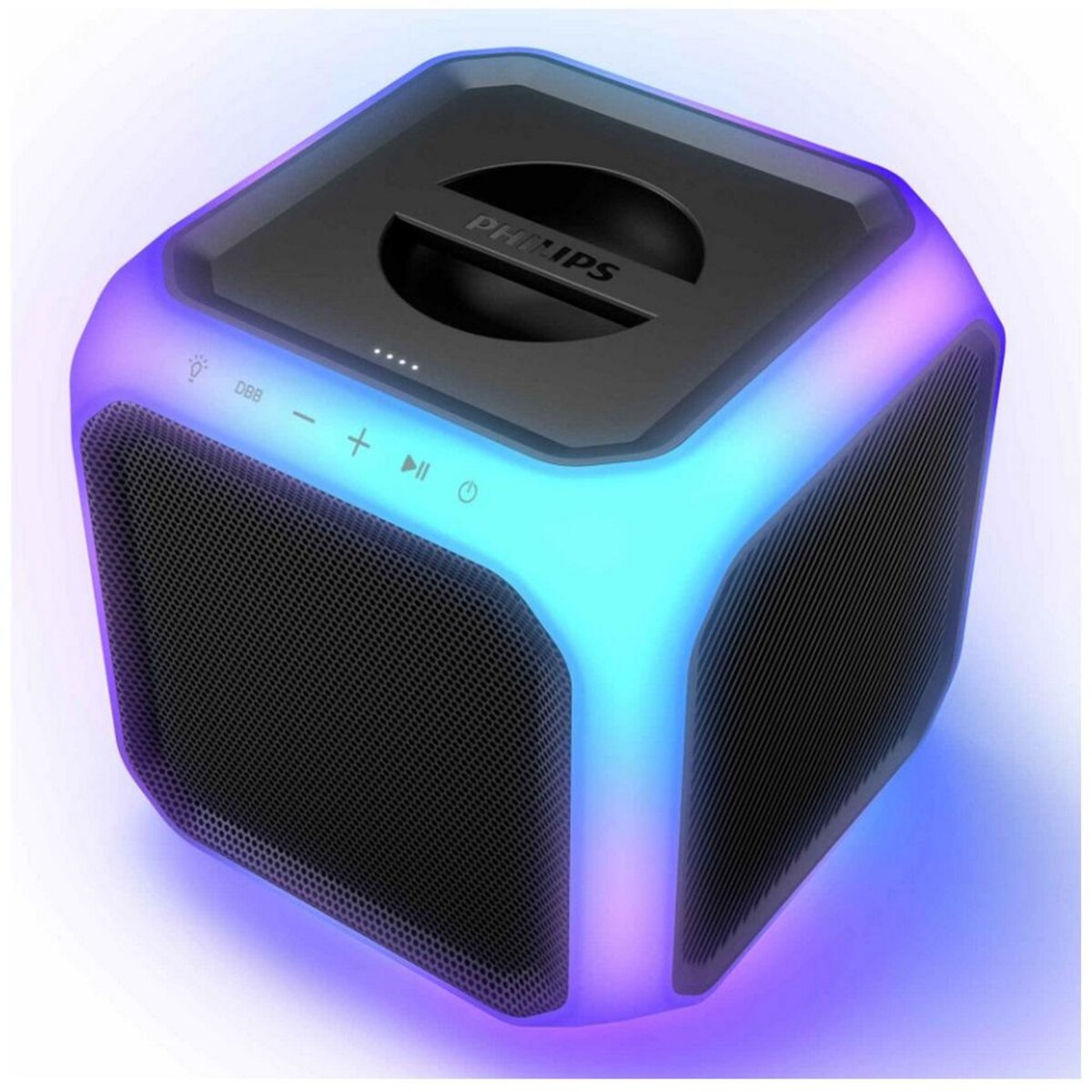 Philips Enceinte nomade bluetooth noir led - TAX7207