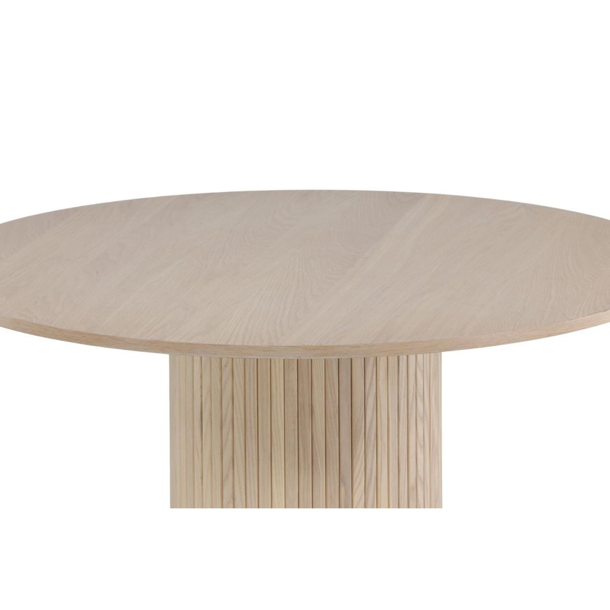Voir la diapositive 2 : Paris Prix Table à manger ronde  bianca  110cm naturel