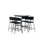 Voir la diapositive 6 : Paris Prix Ensemble Table de Bar & 4 Chaises  Rax & Lui  120cm Noir