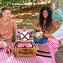 Voir la diapositive 6 : BLUMIE Set de pique-nique complet 4 personnes en osier naturel avec sac isotherme