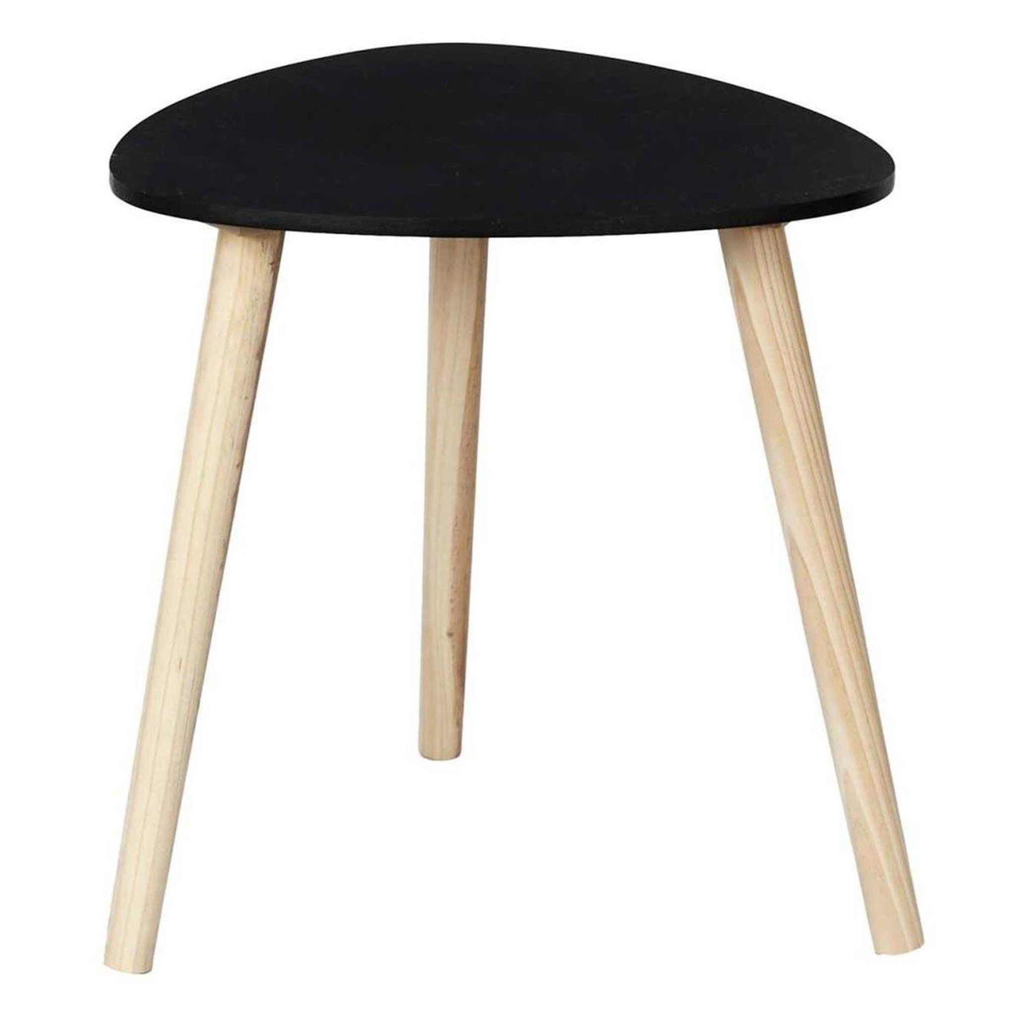The Home Deco Factory Table d'Appoint Scandinave  Shelly  38cm Noir & Naturel
