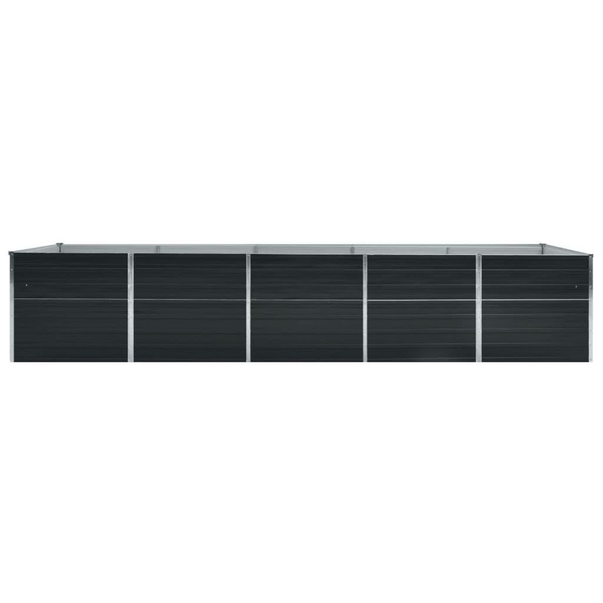 VIDAXL Lit sureleve de jardin Acier galvanise 400x80x77 cm Anthracite