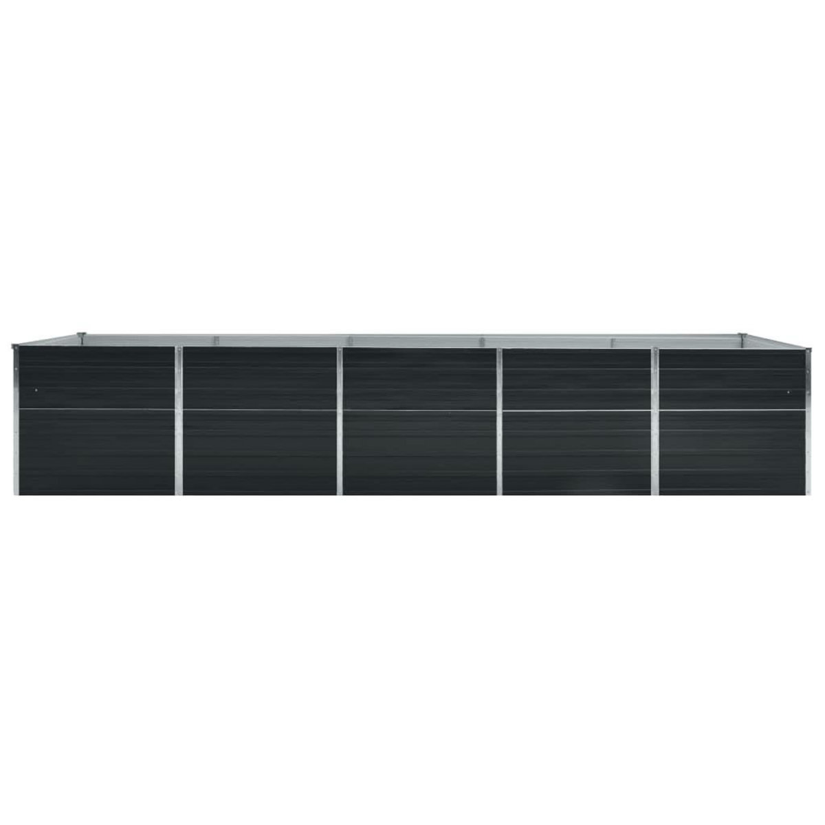 VIDAXL Lit sureleve de jardin Acier galvanise 400x80x77 cm Anthracite