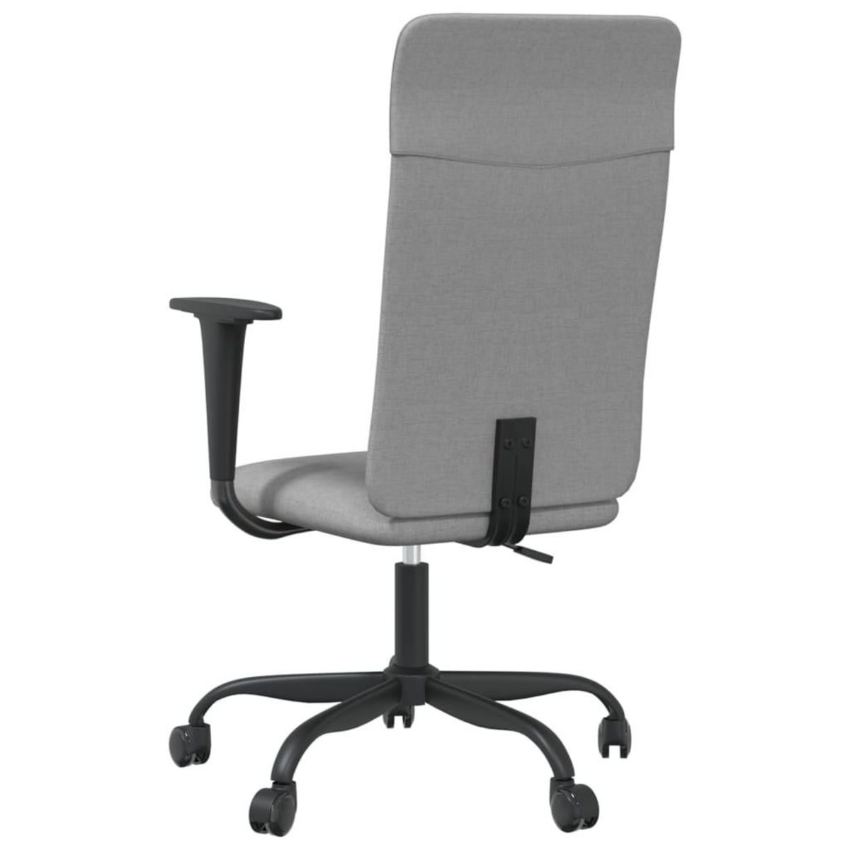 VIDAXL Chaise de bureau reglable en hauteur gris clair tissu