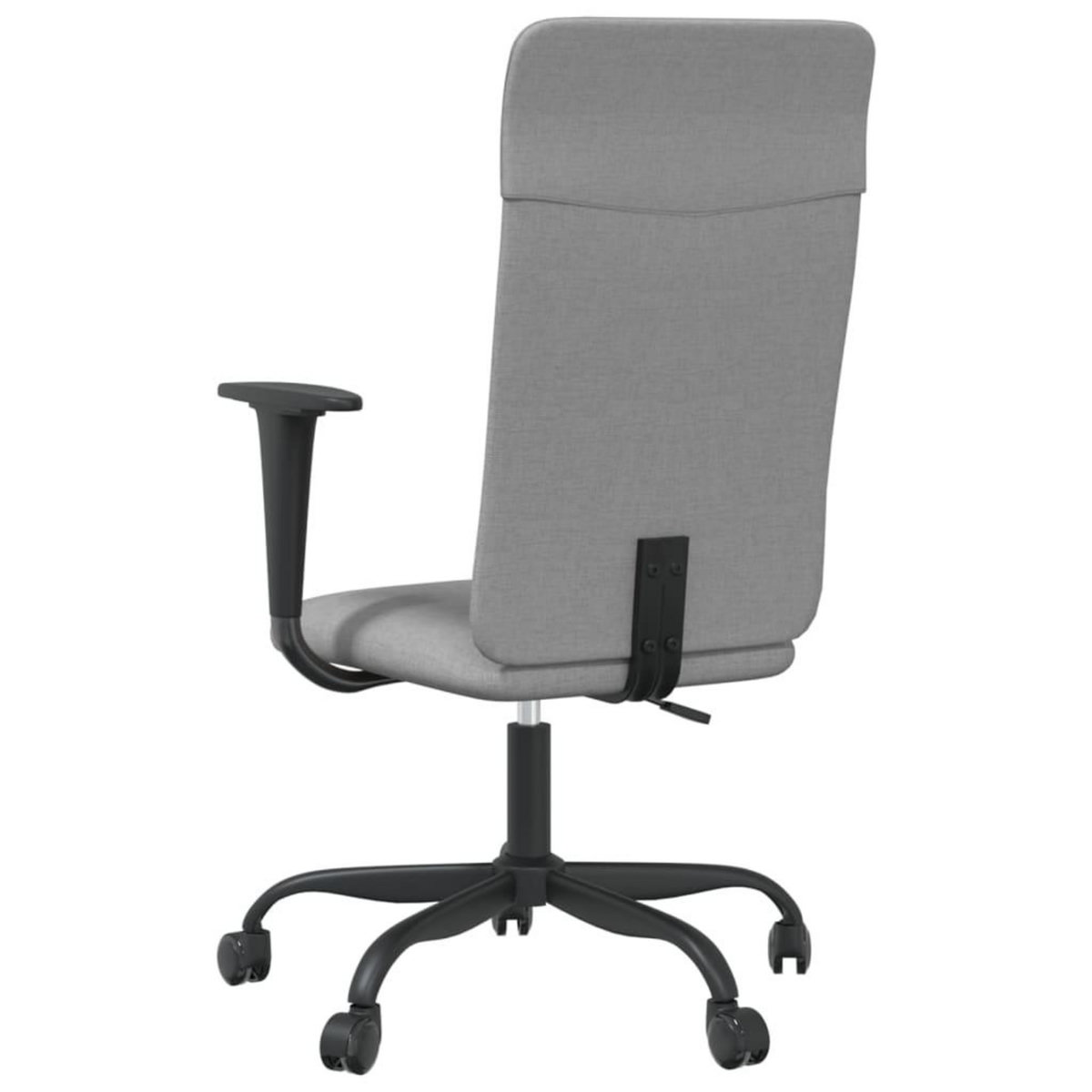 VIDAXL Chaise de bureau reglable en hauteur gris clair tissu