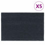 Voir la diapositive 1 : VIDAXL Tapis de porte 5 pcs gris fonce 40x60 cm fibre de coco touffete