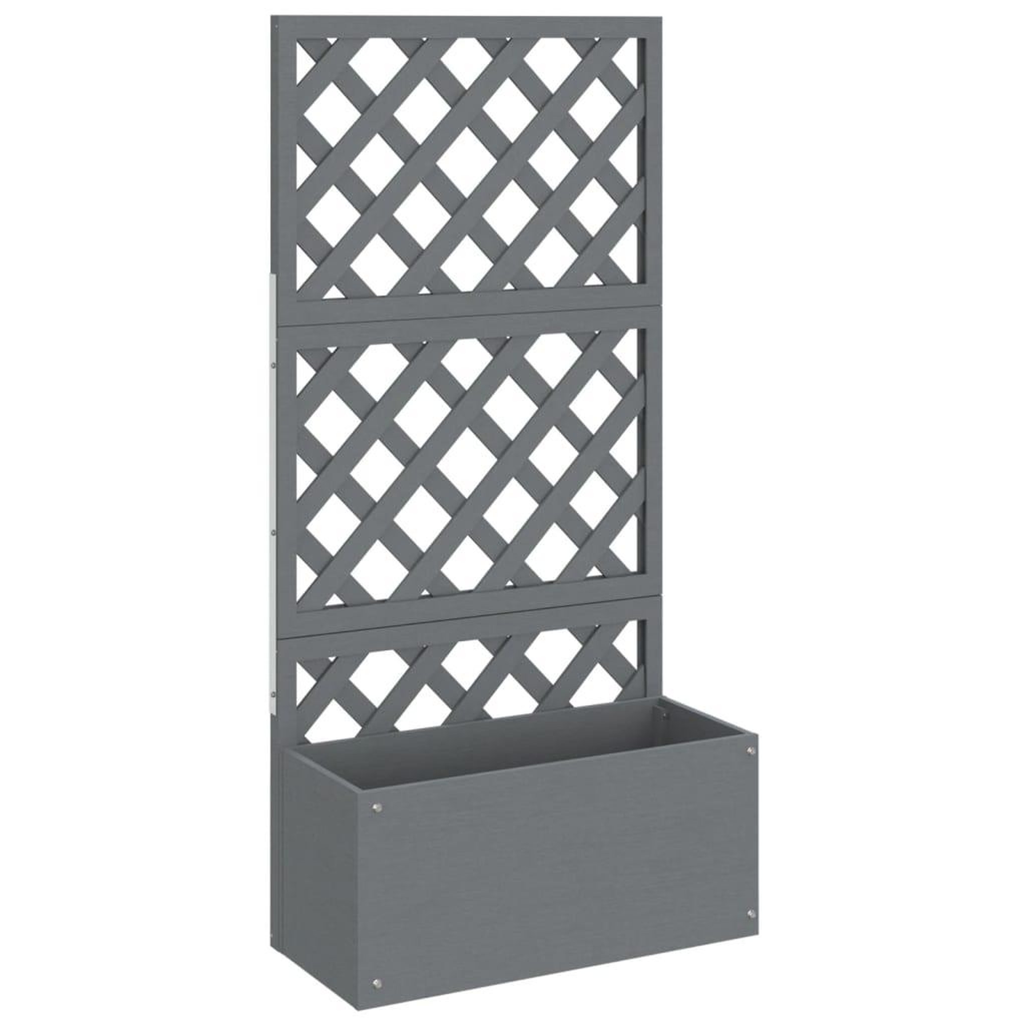 Voir la diapositive 2 : VIDAXL Jardiniere en treillis Gris 65x33x135 cm WPC