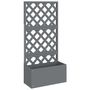 Voir la diapositive 2 : VIDAXL Jardiniere en treillis Gris 65x33x135 cm WPC