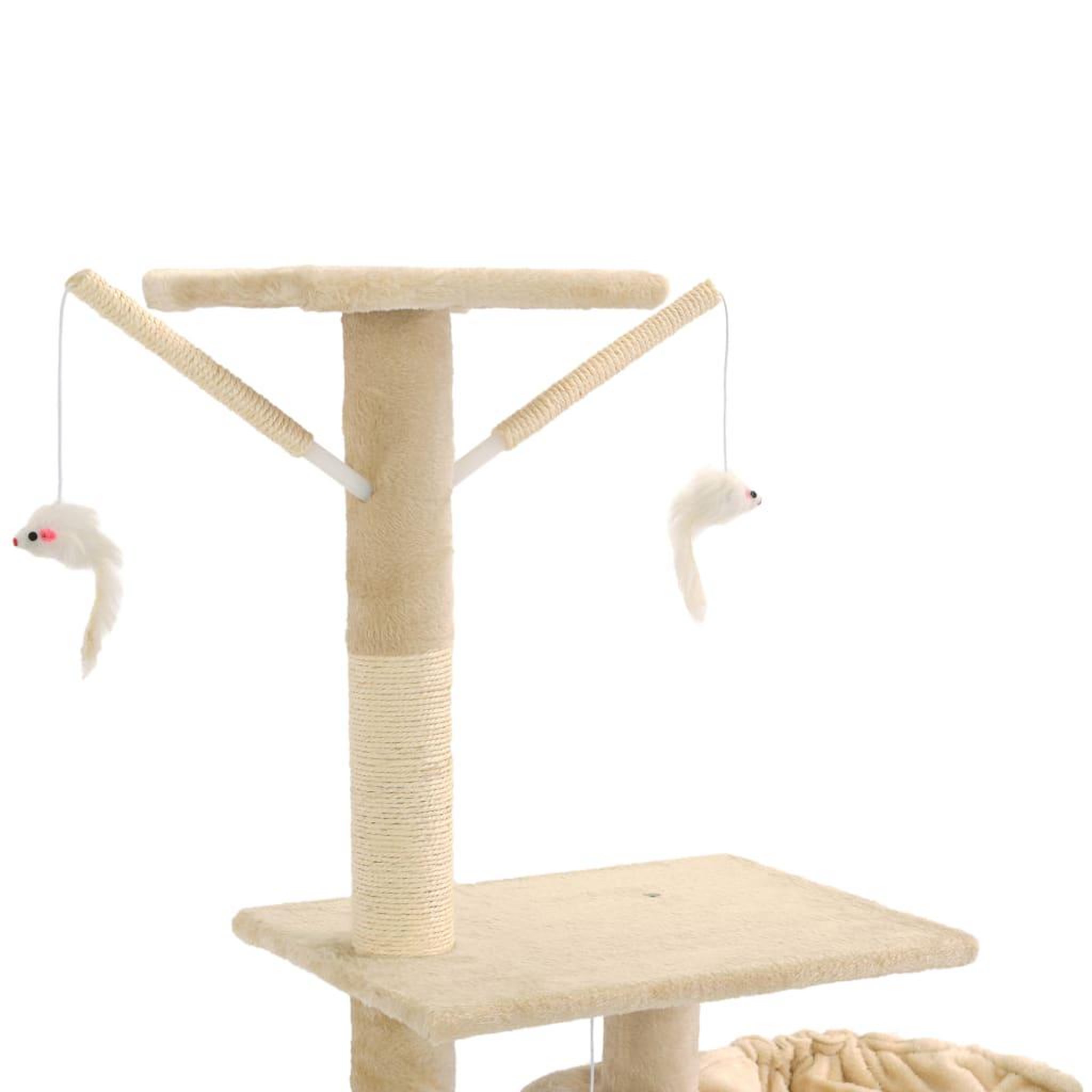 Voir la diapositive 5 : VIDAXL Arbre a chat avec griffoirs en sisal 230-250 cm Beige