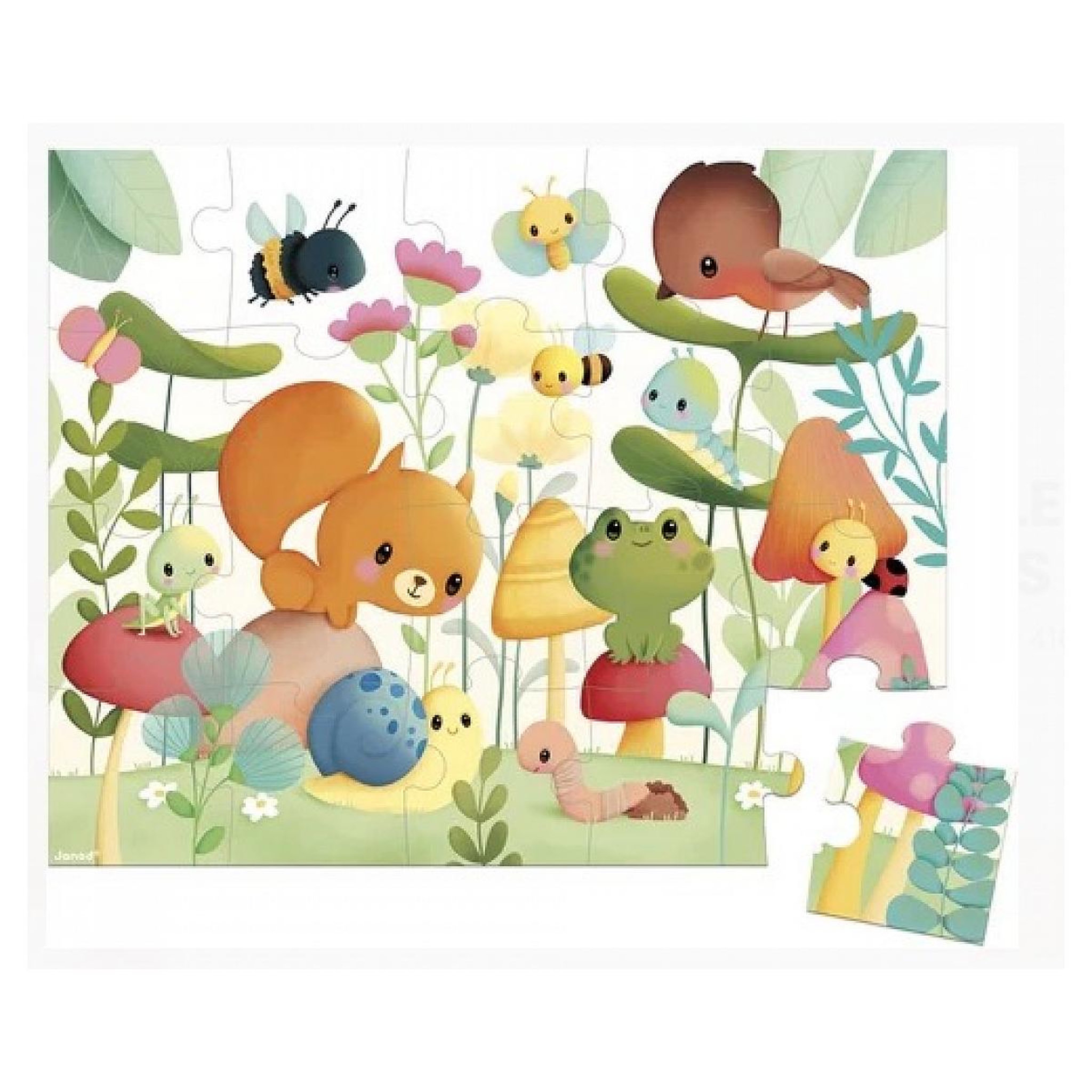 Voir la diapositive 2 : JANOD Puzzle Les compagnons du jardin - 20 pcs