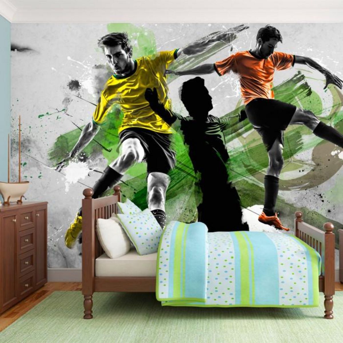 Paris Prix Papier Peint  Stars du Football  280x450cm