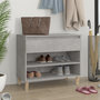 Voir la diapositive 1 : VIDAXL Armoire a chaussures Gris beton 70x36x60 cm Bois d'ingenierie