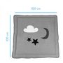 Voir la diapositive 2 : Monsieur Bébé Tapis de jeu, de sol, d'éveil ou de parc bébé, enfant molletonné 1m x 1m - Gris