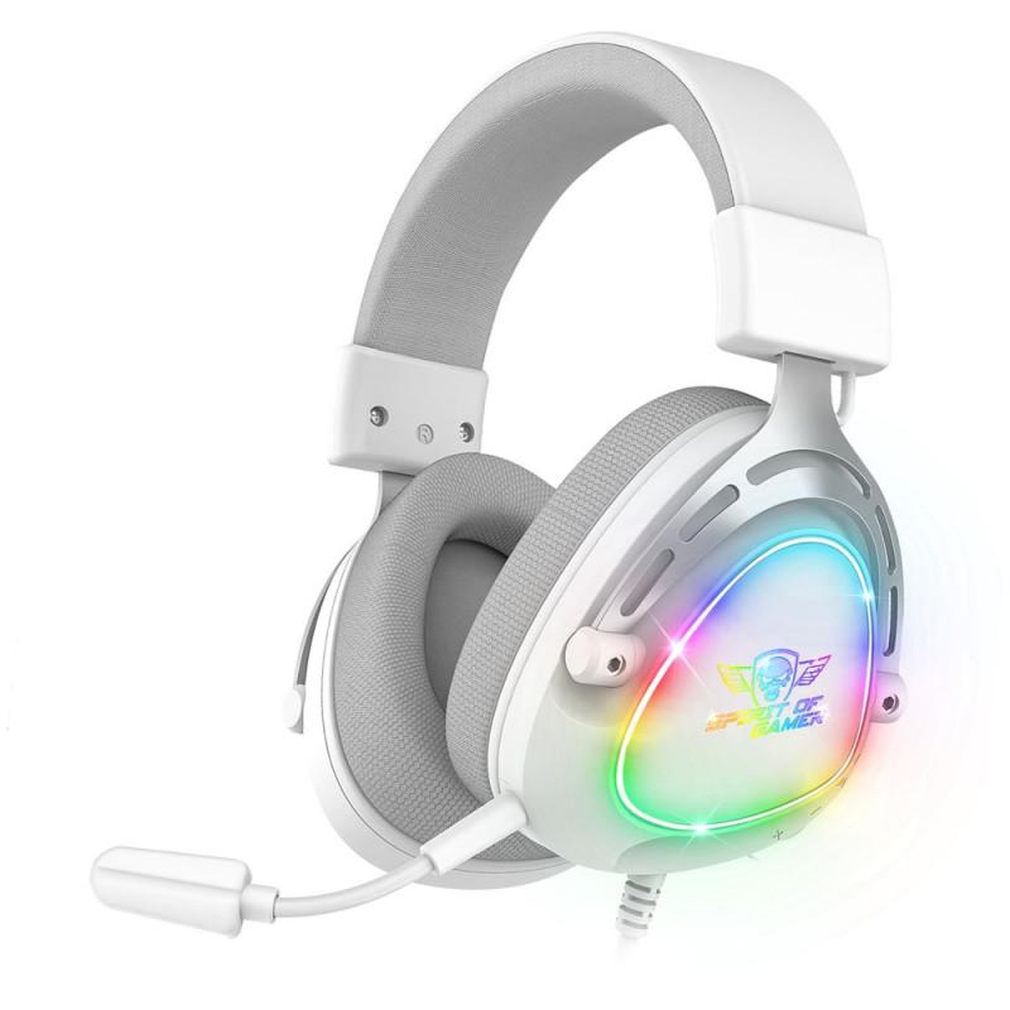 SPIRIT Of GAMER Casque circum aural filaire Spirit Of Gamer Elite H40 pour PC Mac PS4 PS5 Nintendo Switch Xbox One Xbox Series X et S Blanc