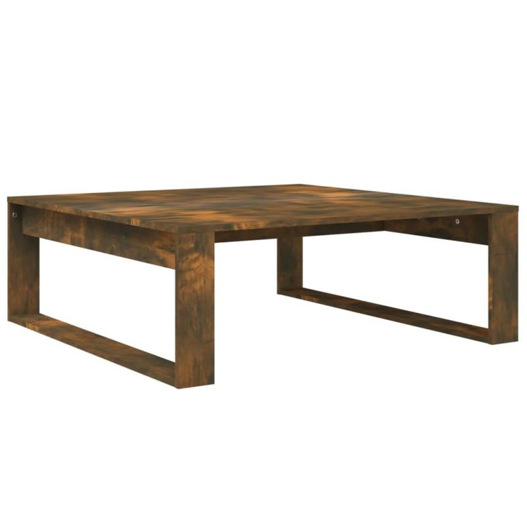 Voir la diapositive 2 : VIDAXL Table basse Chêne fumé 100x100x35 cm Bois d ingénierie