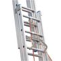 Voir la diapositive 3 : HAILO Echelle de toit coulissante à corde 10m en aluminium - TRIO 