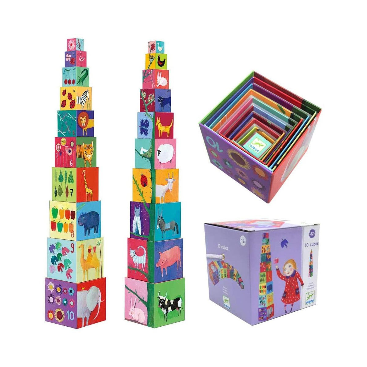 Djeco Cubes premiers age Nature et animaux