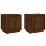 Voir la diapositive 2 : VIDAXL Tables de chevet 2pcs chene marron 44x35x45cm bois d'ingenierie
