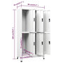 Voir la diapositive 6 : VIDAXL Armoire a casiers Blanc 90x45x180 cm Acier