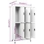 Voir la diapositive 6 : VIDAXL Armoire a casiers Blanc 90x45x180 cm Acier
