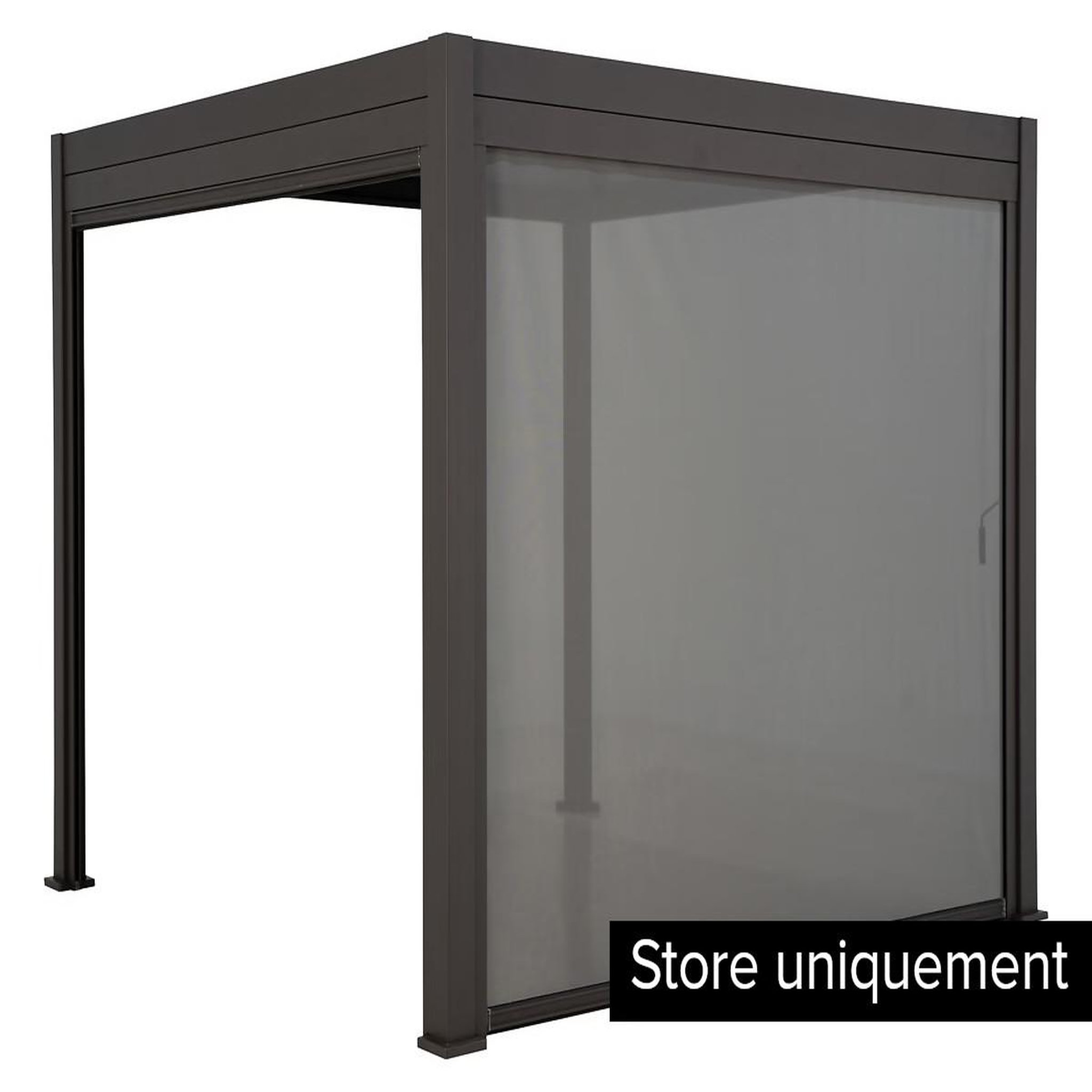 HESPERIDE Store pour pergola côté 4 m graphite - hespéride