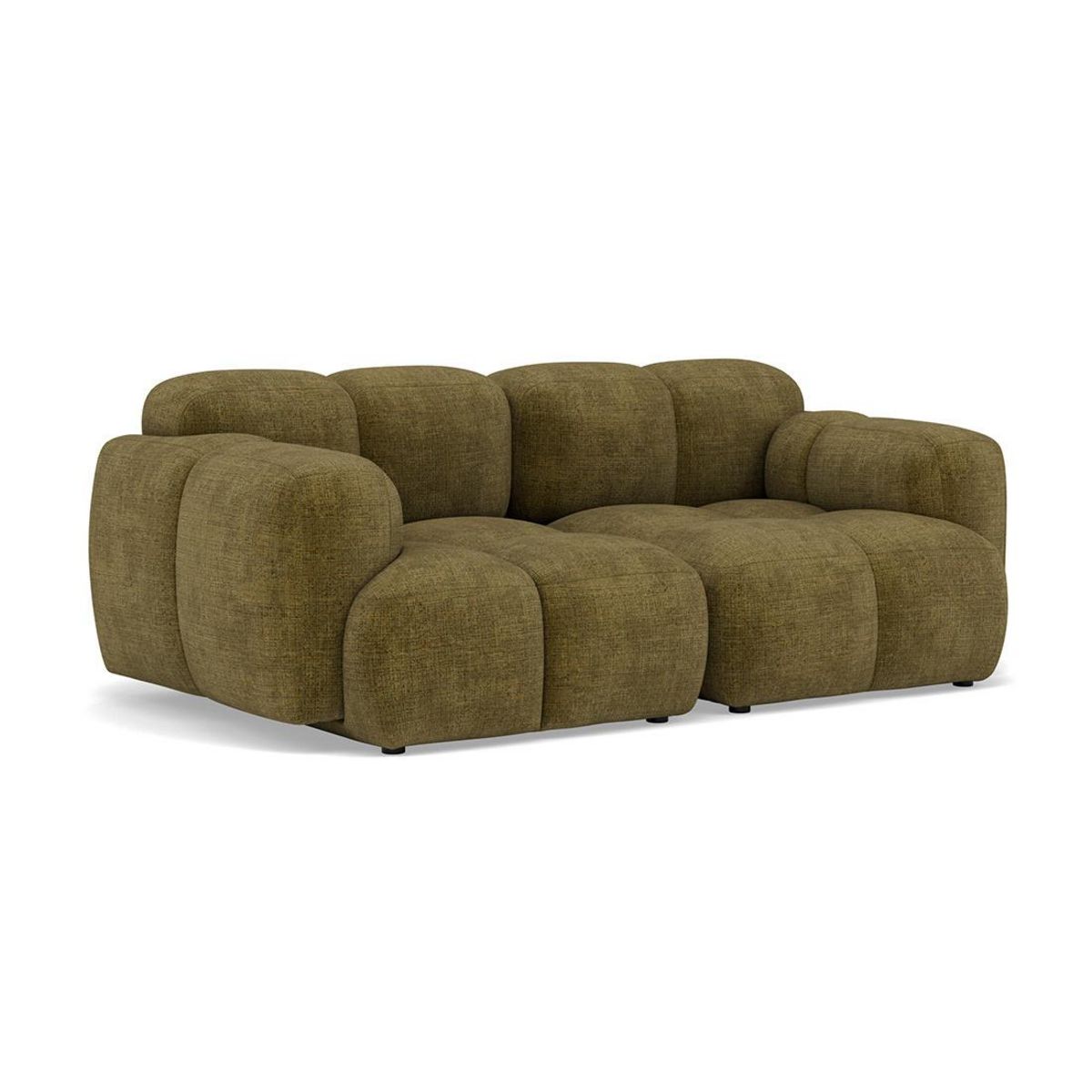 LISA DESIGN Grace - canapé modulable 2 places en velours texturé