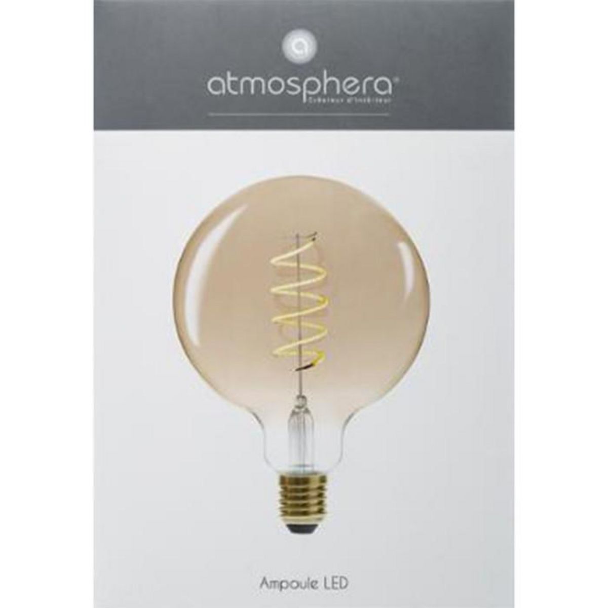 ATMOSPHERA Ampoule Led Torsadée  Arco  17cm Ambre