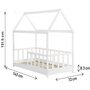 Voir la diapositive 3 : Habitat et Jardin Lit cabane pour enfant  Mila  - 90 x 190 cm - Blanc