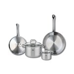 ELO Set de 2 Poêles de cuisson 24 et 28 cm et 2 faitouts 12 et 20 cm Elo Profi Citrin